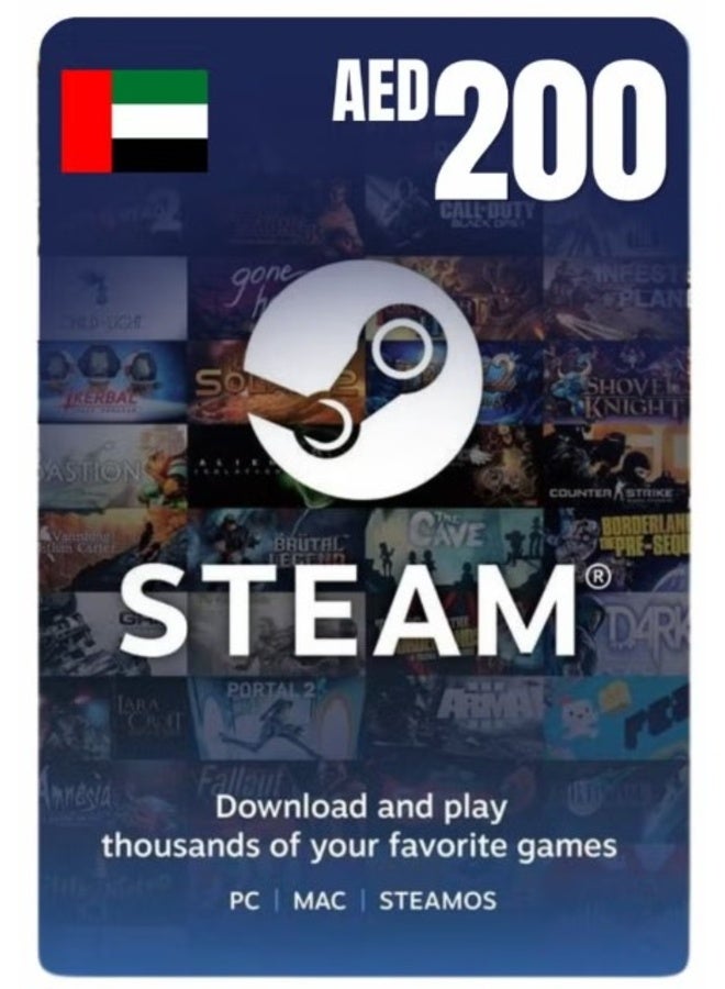 STEAM AED 200 Gift Card for UAE
