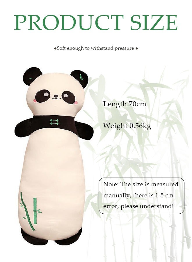DUNISO Long Body Pillow，Cartoon Panda Side Pillow For Side Sleepers, Multifunctional Waist Pad, Cotton Filling, Comfortable, Soft And Durable, Detachable, Suitable For Living Room, Bedroom，Sofa, 70cm  - Image 2