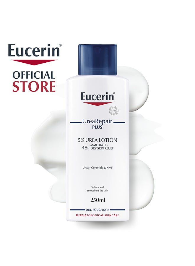 Eucerin Urearepair Plus 5% Urea Body Lotion With Ceramide, Immediate 48-Hour Relief For Dry Skin For Mature And Diabetic Skin Clear 250ml - Image 1