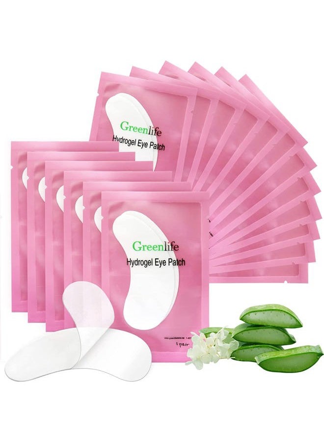GreenLife - 100 Pairs GreenLife Natural Hydrogel Eye Gel Pads - Collagen and Aloe Vera Patches for Under Eyes - Eyelash Extension Kit - Image 1