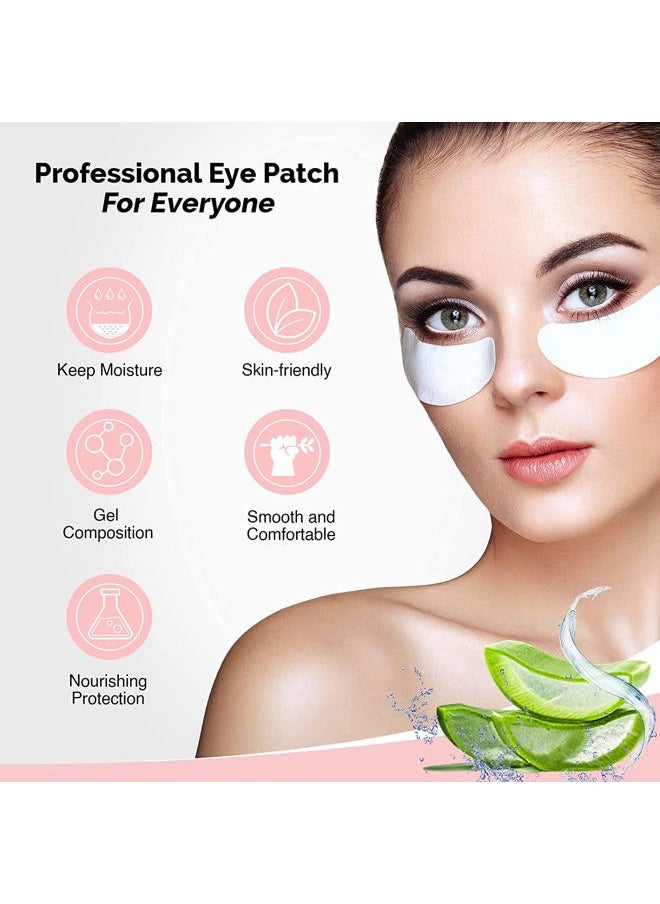 GreenLife - 100 Pairs GreenLife Natural Hydrogel Eye Gel Pads - Collagen and Aloe Vera Patches for Under Eyes - Eyelash Extension Kit - Image 1