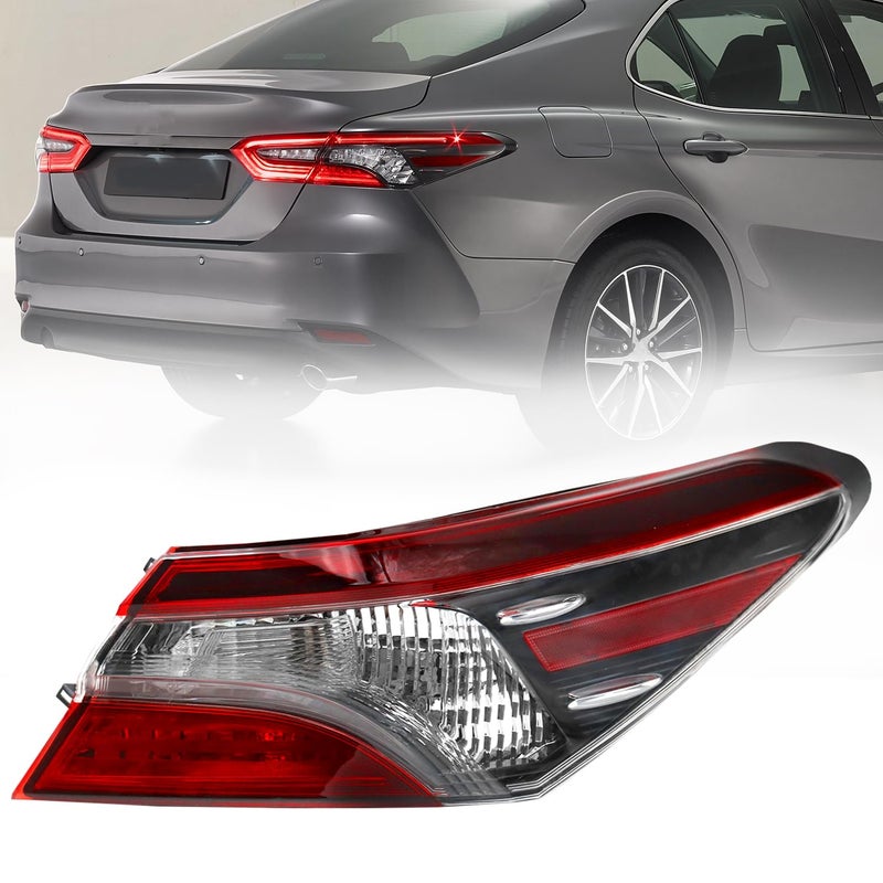 LEAVAN Right outer Tail Light Fit for 2021 2022 2023 Toyota Camry LESETRD Halogen Tail Lamp Assembly Replacement Passenger Side
