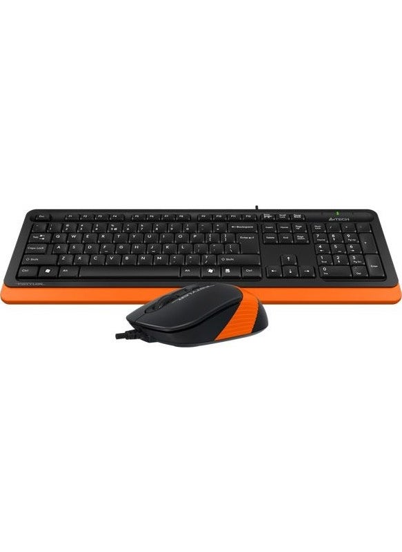 A4TECH A4 Tech F1010 Kbl USB Qkeyboard-Mouse Set,orange-Si  - Image 2