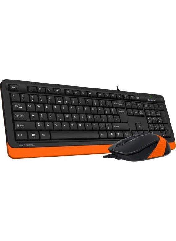 A4TECH A4 Tech F1010 Kbl USB Qkeyboard-Mouse Set,orange-Si  - Image 3
