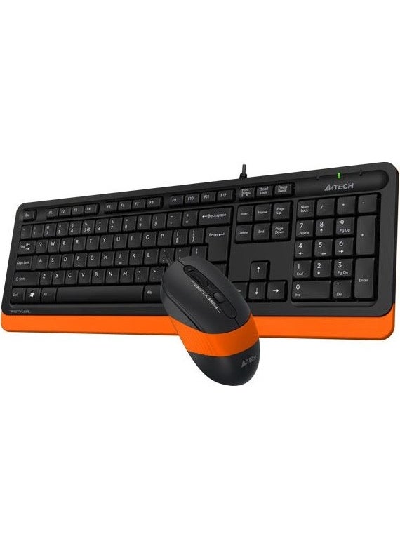 A4TECH A4 Tech F1010 Kbl USB Qkeyboard-Mouse Set,orange-Si  - Image 4
