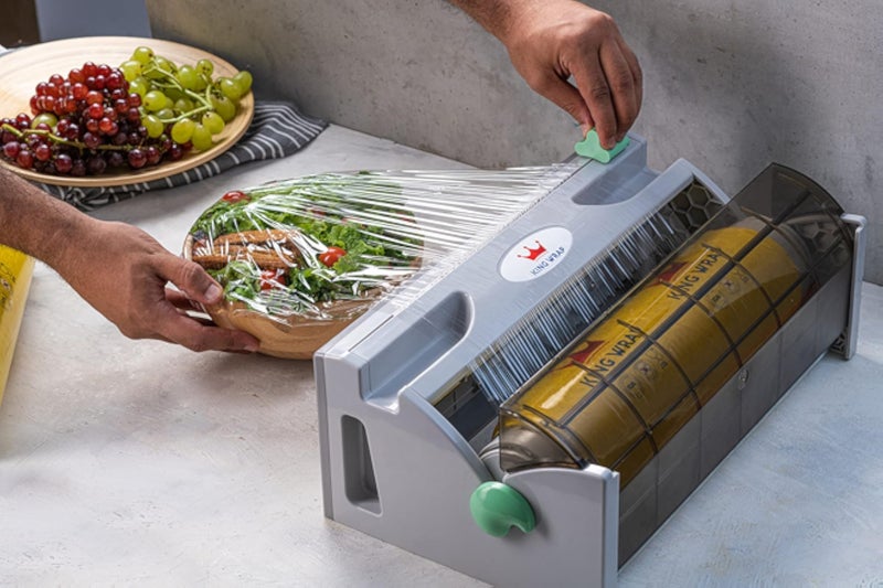 موزع غلاف بلاستيكي سهل القطع من كينج راب مع قاطع