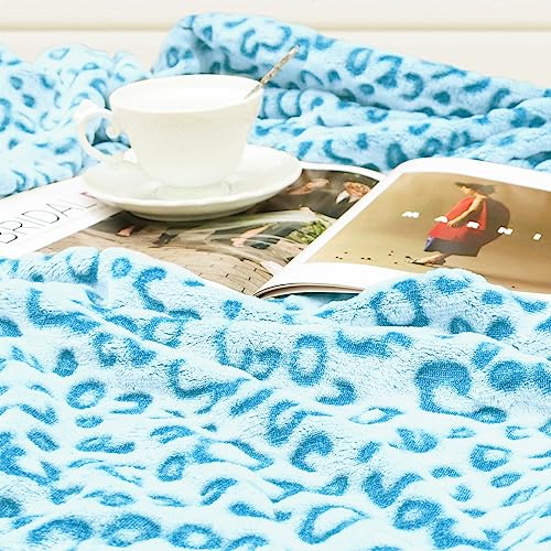 SEEGU Blue Blanket Lighweight Sky Blue Fleece Blankets Throws Cyan Soft Blanket for Kids Girls Boys Women Men Birthday Gifts Decor Stuff 50x60inch - Image 3