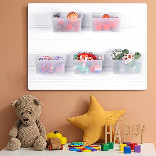 Unittype 12 Pcs Storage Bin Plastic Slatwall Bins for Slatwall Organizer Containers Garage Accessories(Transparent) - Image 5