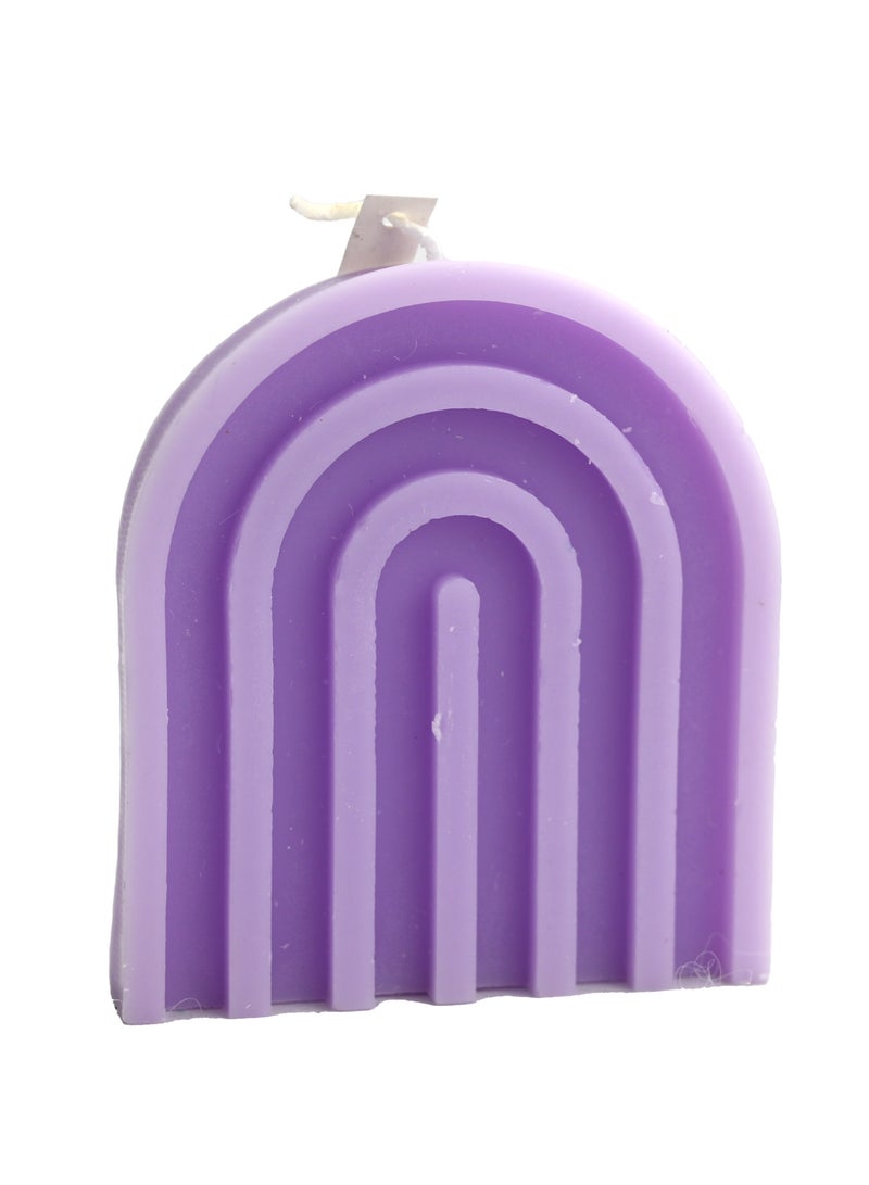 شمعة اللافندر على شكل قوس قزح/ شمعة مصنوعة يدويًا على شكل قوس قزح معطرة/ شمعة منحنية معطرة باللافندر الأرجواني لغرف المعيشة والقاعات والمكاتب والمقهى والفنادق والصالون/شمعة للهدايا