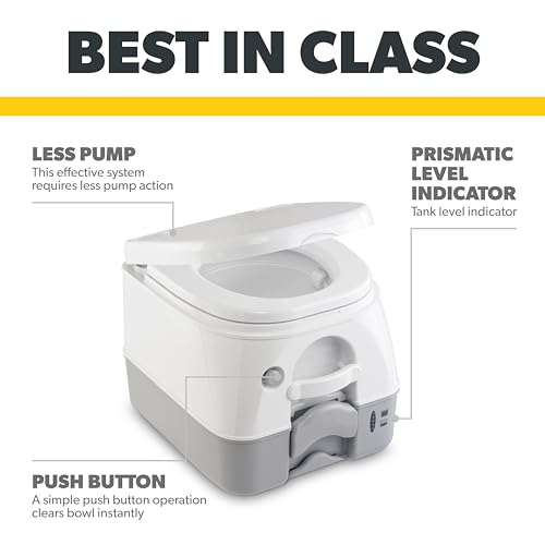 Dometic مرحاض محمول دوميتيك 301097606 سعة 5.0 جالون، رمادي - Image 5