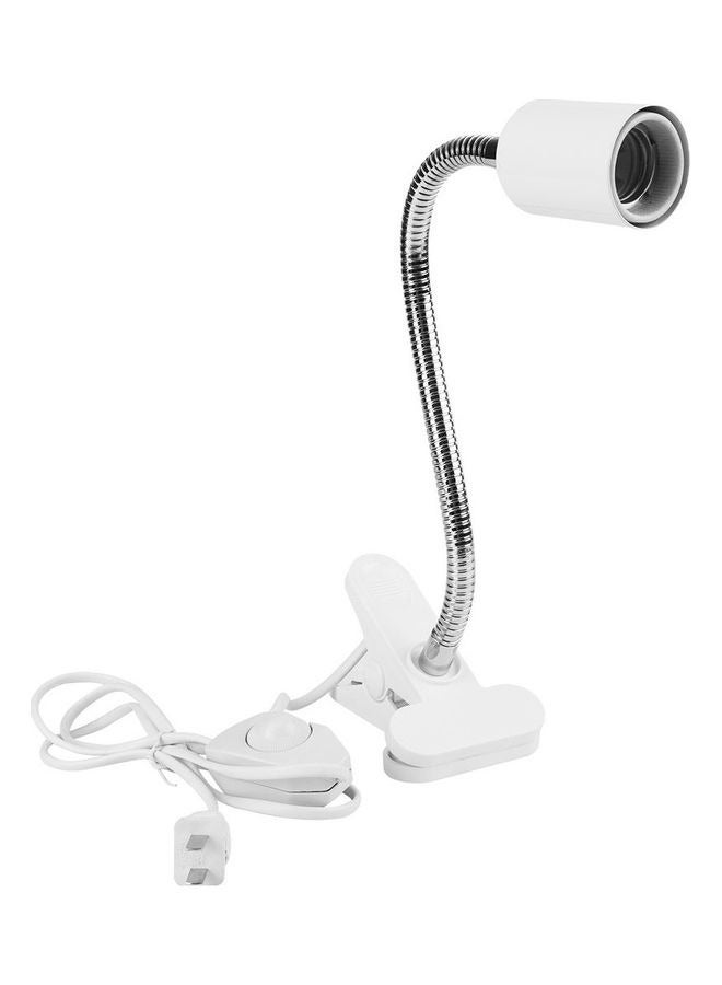 B&K - UVA UVB المصباح الكهربائي للزواحف السيراميك مصباح الحرارة الحيوانات الأليفة حامل لمبة التدفئة المشبك مصباح التدفئة للزواحف، حامل إضاءة الموائل قابل للتعديل على ضوء السلحفاة (بدون مصباح) - أبيض وأسود - Image 1