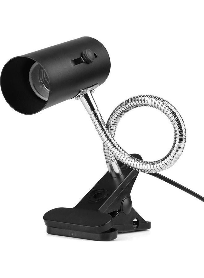 B&K - UVA UVB المصباح الكهربائي للزواحف السيراميك مصباح الحرارة الحيوانات الأليفة حامل لمبة التدفئة المشبك مصباح التدفئة للزواحف، حامل إضاءة الموائل قابل للتعديل على ضوء السلحفاة (بدون مصباح) - أبيض وأسود - Image 4