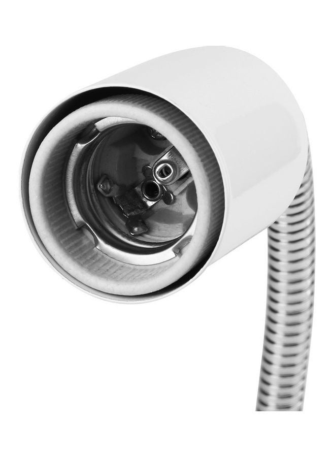 B&K - UVA UVB المصباح الكهربائي للزواحف السيراميك مصباح الحرارة الحيوانات الأليفة حامل لمبة التدفئة المشبك مصباح التدفئة للزواحف، حامل إضاءة الموائل قابل للتعديل على ضوء السلحفاة (بدون مصباح) - أبيض وأسود - Image 5