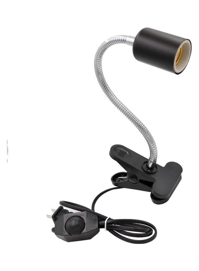 UVA UVB Light Bulb Reptile Ceramic Heat Lamp Pet Heating Bulb Holder Clamp Fixture Heating Lamp for Reptiles - (without Lamp) – (Black and White) - Image 3