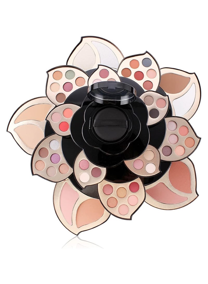 Miss Rose Beauty Flower Eyeshadow Palette Plum Blossom Rotating Eyeshadow Box Makeup Box Makeup Palette - Image 2