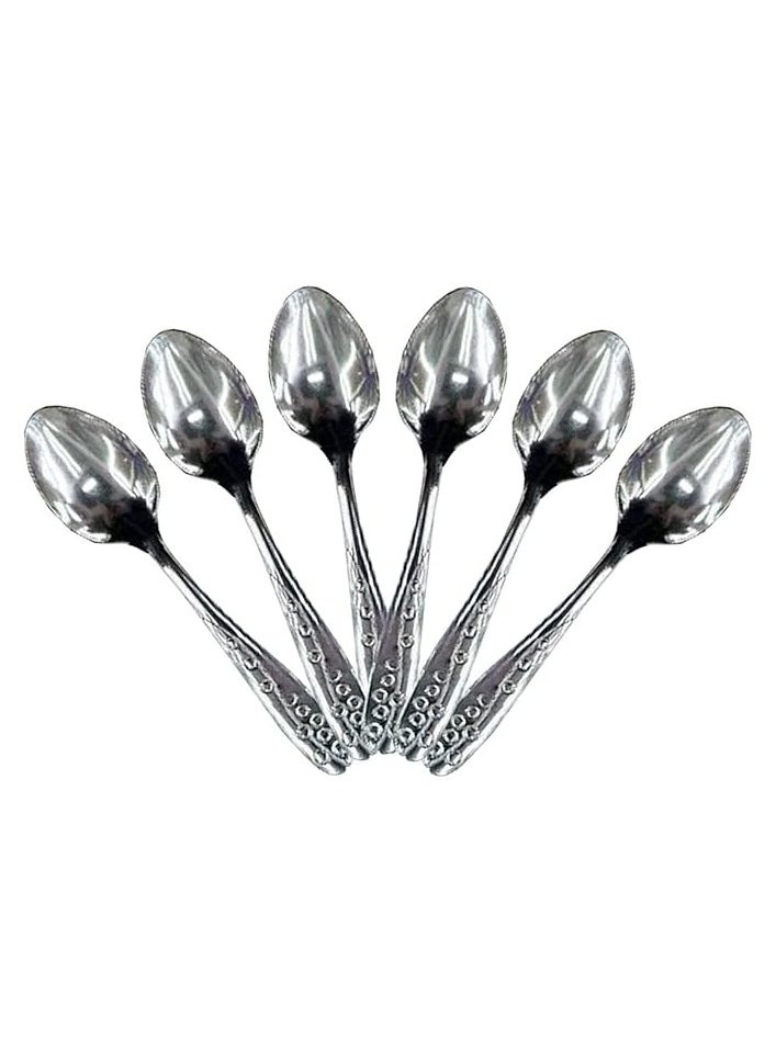 Home Smart Home Smart Teaspoons Set of 6 PCs Heavy-Duty Spoons Cutlery Set for Party Home Office and Outside Camping 