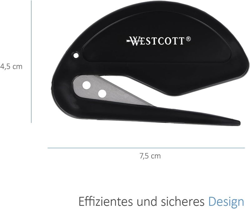 Westcott Letter Opener with Safety Handle | Extra Sharp Letter Opener with Stainless Steel Blade | Ergonomic Safety Handle | Opens Letters Easily and Cleanly | E-29699 00 - Image 3