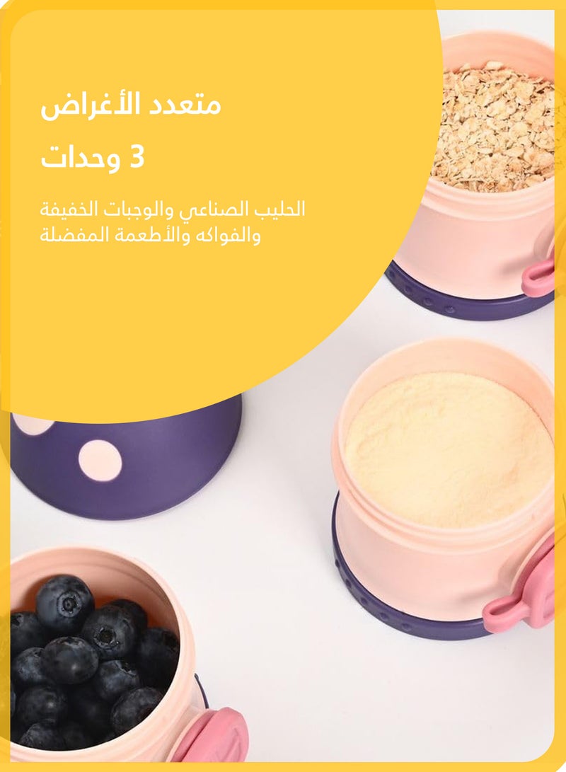 She&Little Formula Dispenser On The Go, Stackable Mushroom Style Baby Formula Container, Travel Snack & Milk Powder Storage Box, BPA Free, Leakproof & Moisture-Proof (Blue) - Image 4