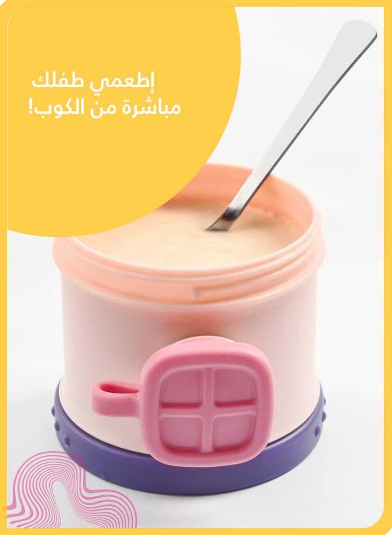 She&Little Formula Dispenser On The Go, Stackable Mushroom Style Baby Formula Container, Travel Snack & Milk Powder Storage Box, BPA Free, Leakproof & Moisture-Proof (Blue) - Image 5