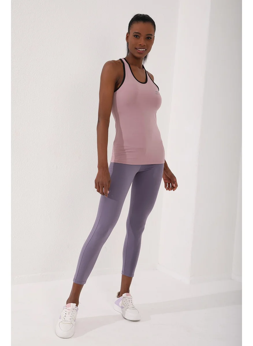 Tommy Life Dusty Rose Women's Cross Strap Sleeveless Standard Fit Sports Undershirt-97094
