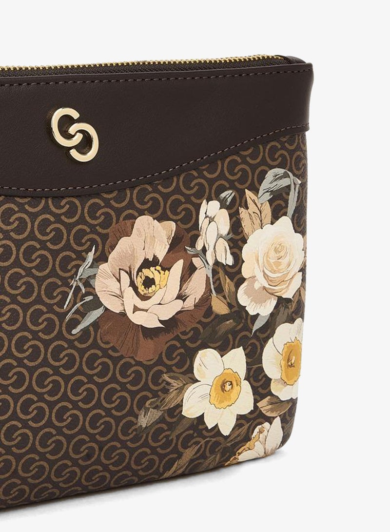 Celeste Floral Print Clutch With Wristlet - Image 3