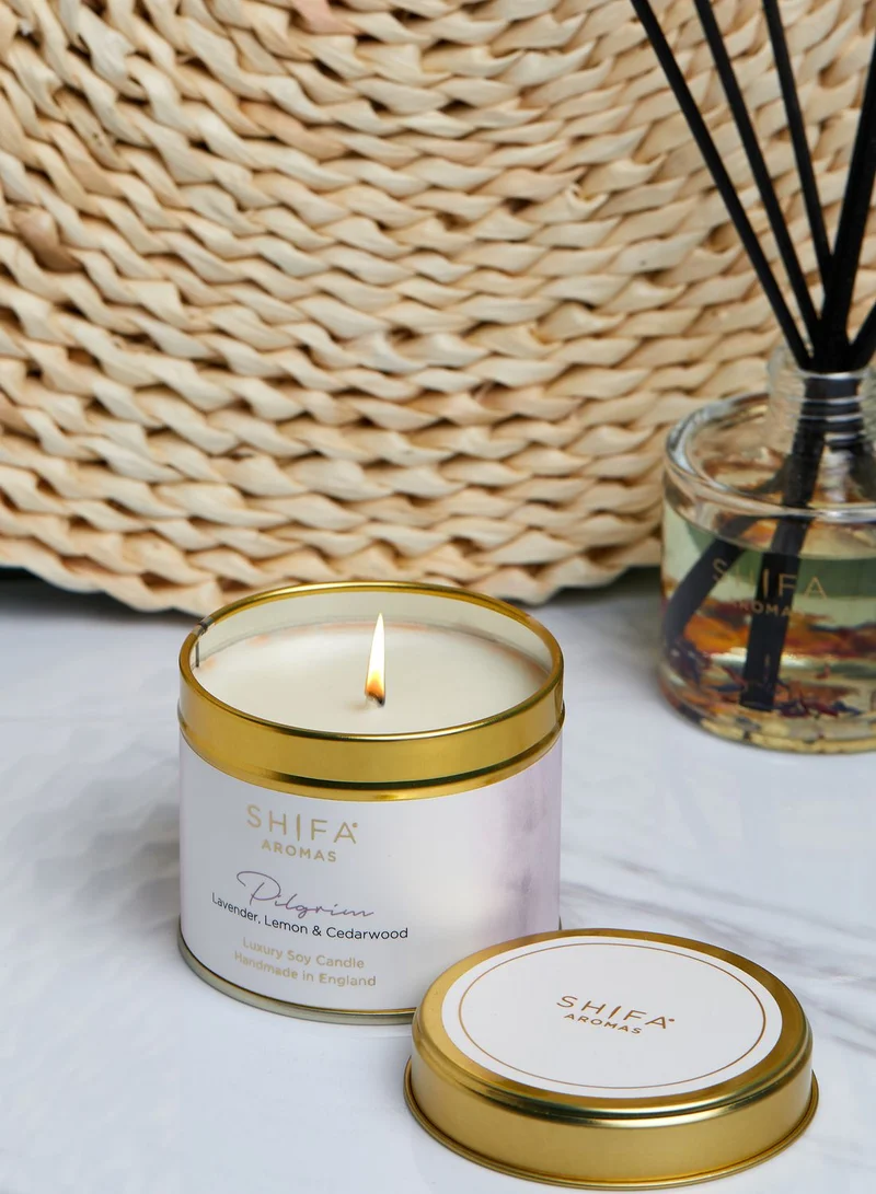 Shifa Aromas Lavender, Lemon & Cedarwood Tin Candle
