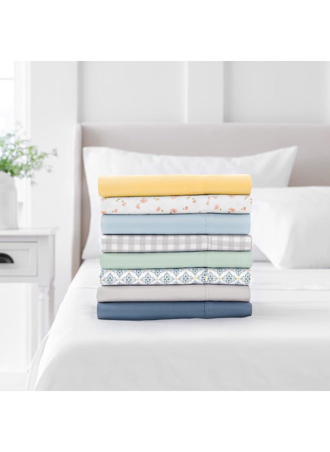 Martha stewart - MARTHA STEWART Cotton Geometric Sheets for Queen Size Bed - Image 1