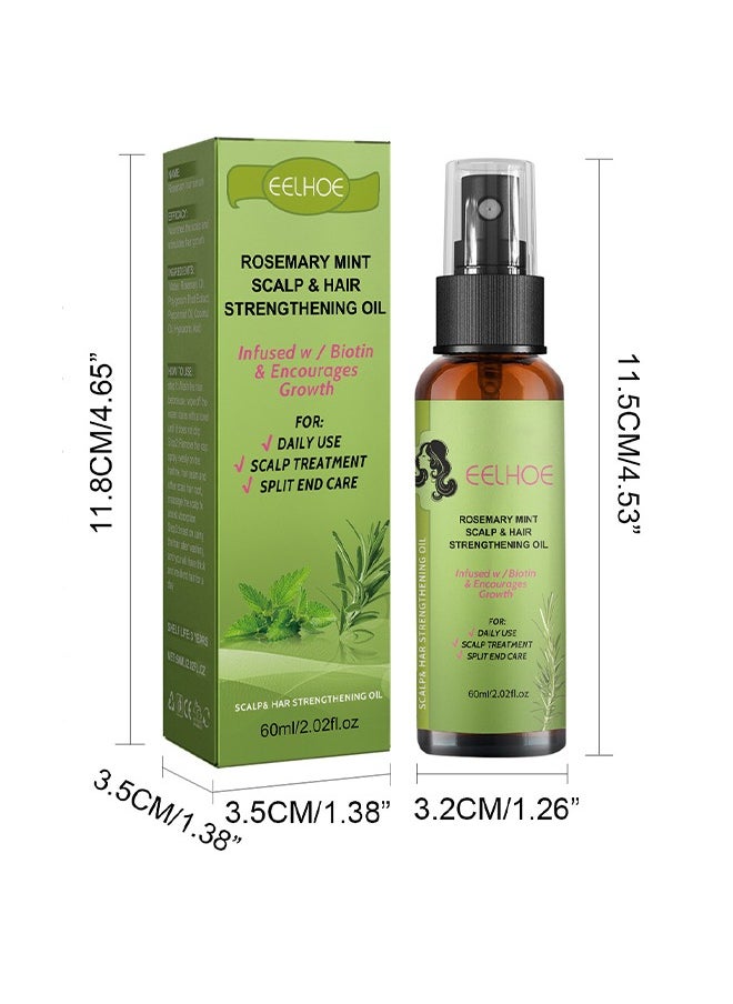 EELHOE - Rosemary Mint Scalp& Hair Strengthening Oil,Stop Hair Loss Hair, Thinning Treatment Hair Growth Oil for Women & Men 60ml - Image 1