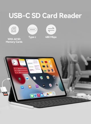 قارئ بطاقة ذاكرة USB-C SD محول Type C لـ iPhone 17/16/15 Pro/Max/Plus، MacBook Pro Air 2025-2016، M1 M2 M3 Mac/iPad Pro Air/Surface، لـ Samsung S25/S24/S23/Ultra/Plus، لـ Google Pixel، وأكثر - view 5