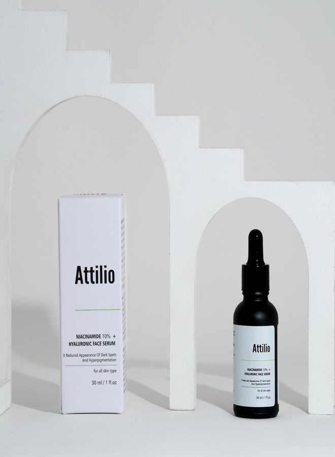 أتيليو سيروم الوجه أتيليو® نياسيناميد 10% + حمض الهيالورونيك - سيروم للتحكم في الزيوت، وترطيب البشرة، وتفتيحها، وعلاج آثار حب الشباب، والبقع الداكنة، وتصغير المسام - تركيبة خفيفة وغير لزجة - 30 مل - Image 4