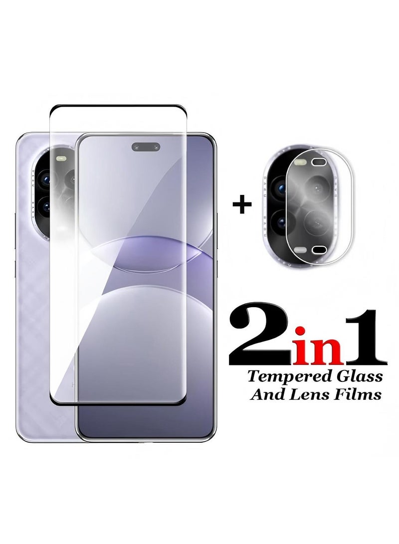 2 in 1 for Huawei Nova 13 Pro Tempered Glass Screen Protector with Camera Lens Film, HD Tempered Glass Film, Anti Scratch Screen Protector Film - Image 1