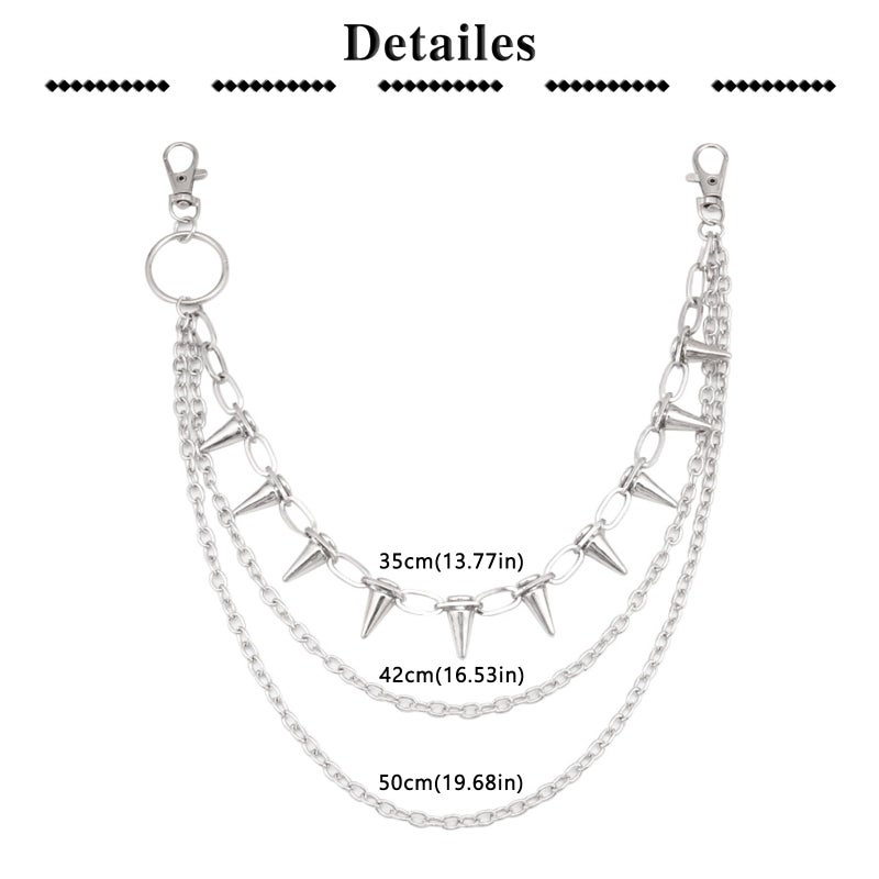 QWALIT Men's Pants Chain - Jean & Biker Chains for Men & Women - Hip Jewelry Punk Chain - Image 3