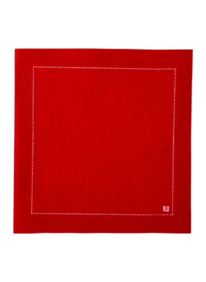 Restaurantware Napluxe  4.5 x 4.5 Inch  Cocktail Napkins, 500 Disposable  Beverage Napkins - Soft, Sustainable, Red Cotton Square Napkins , Highly Absorbent, For Weddings, Or Birthdays  - Image 1