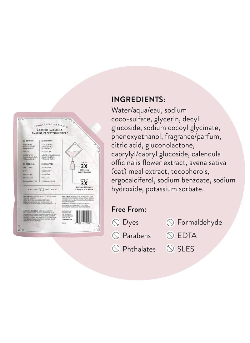 J.R.WATKINS J.R. Watkins Foaming Hand Soap Refills, All Natural, Alcohol-Free Hand Wash, Cruelty-Free, Moisturizing Soap Refill for Bathroom or Kitchen, Rosewater, 28 fl oz Foam Refill, 3 Pack  - Image 3