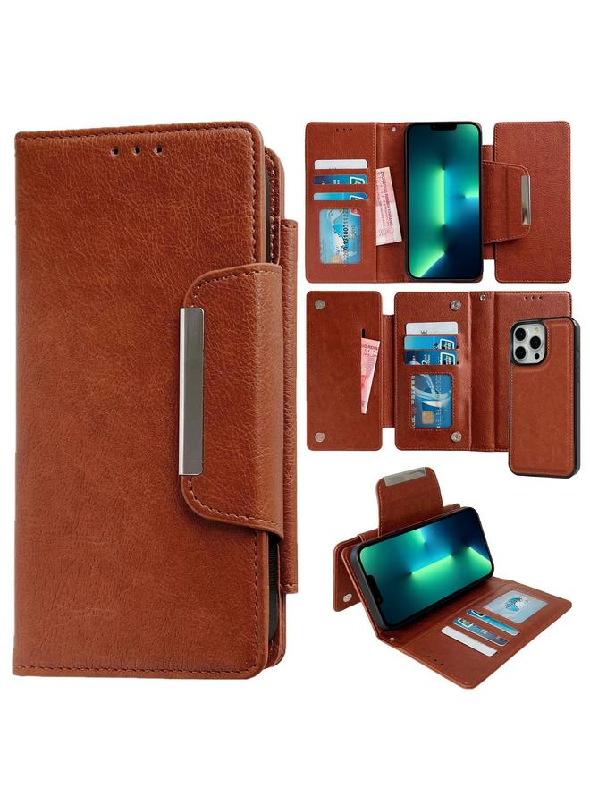 Zaboon Case For iPhone 13 Pro Max Multifunctional 7-Cards Wallet Leather Phone Case - Image 1