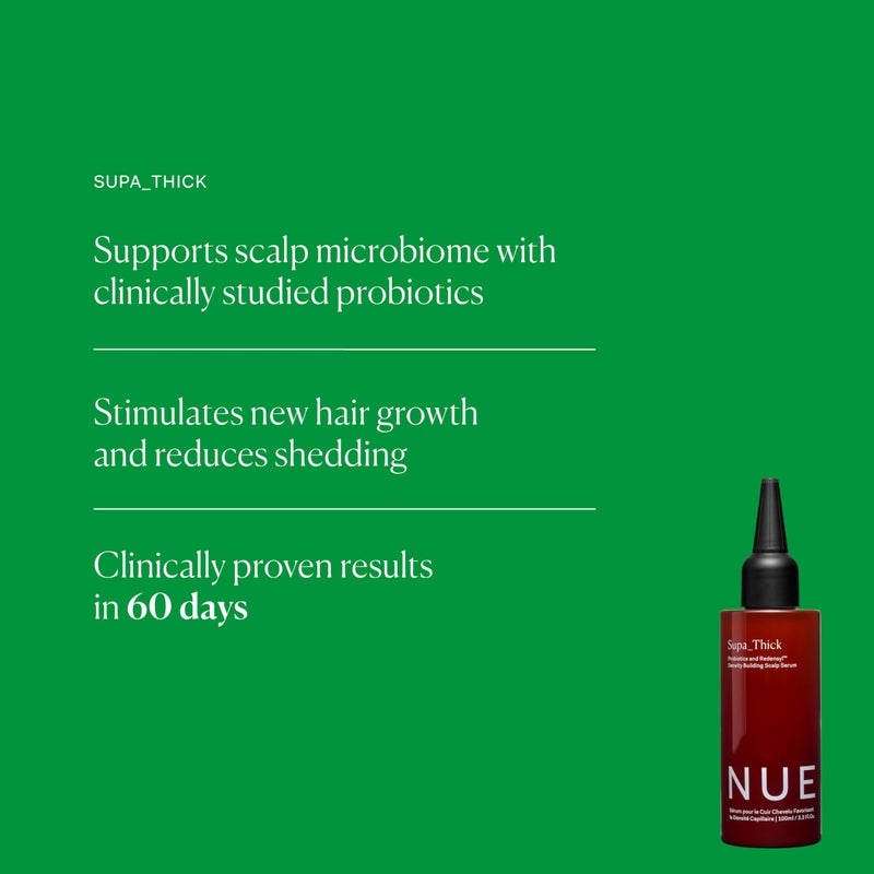 The Nue Co. SUPA THICK Topical Hair Supplement, Supports Hair Growth and Reduces Shedding, Scalp Serum for Hair Density, Vegan, 4 oz / 100 mL - Image 2