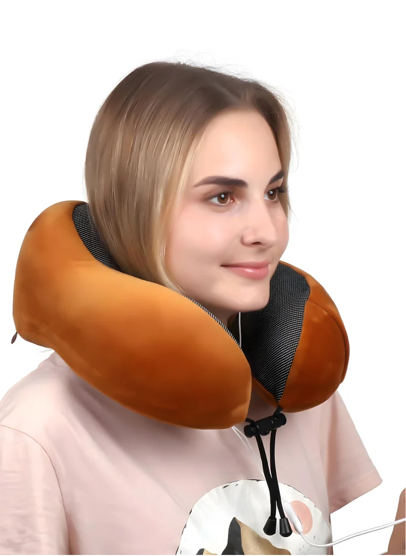 flâneur Comfortable Travel Neck Pillow with Adjustable Strap, Memory Pillow for Head and Neck Support, Lightweight and Compact