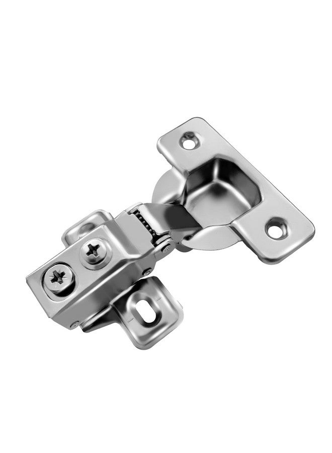 BERTA Berta 20 Pack 5/8" Overlay Hinges, 45mm Stainless Steel Quiet 3D Soft Close Concealed for Face Frame Door ＆ Frameless Door, 105° Open Angle Kitchen Replacement, Self Closing Hidden, Satin Nickel  - Image 1