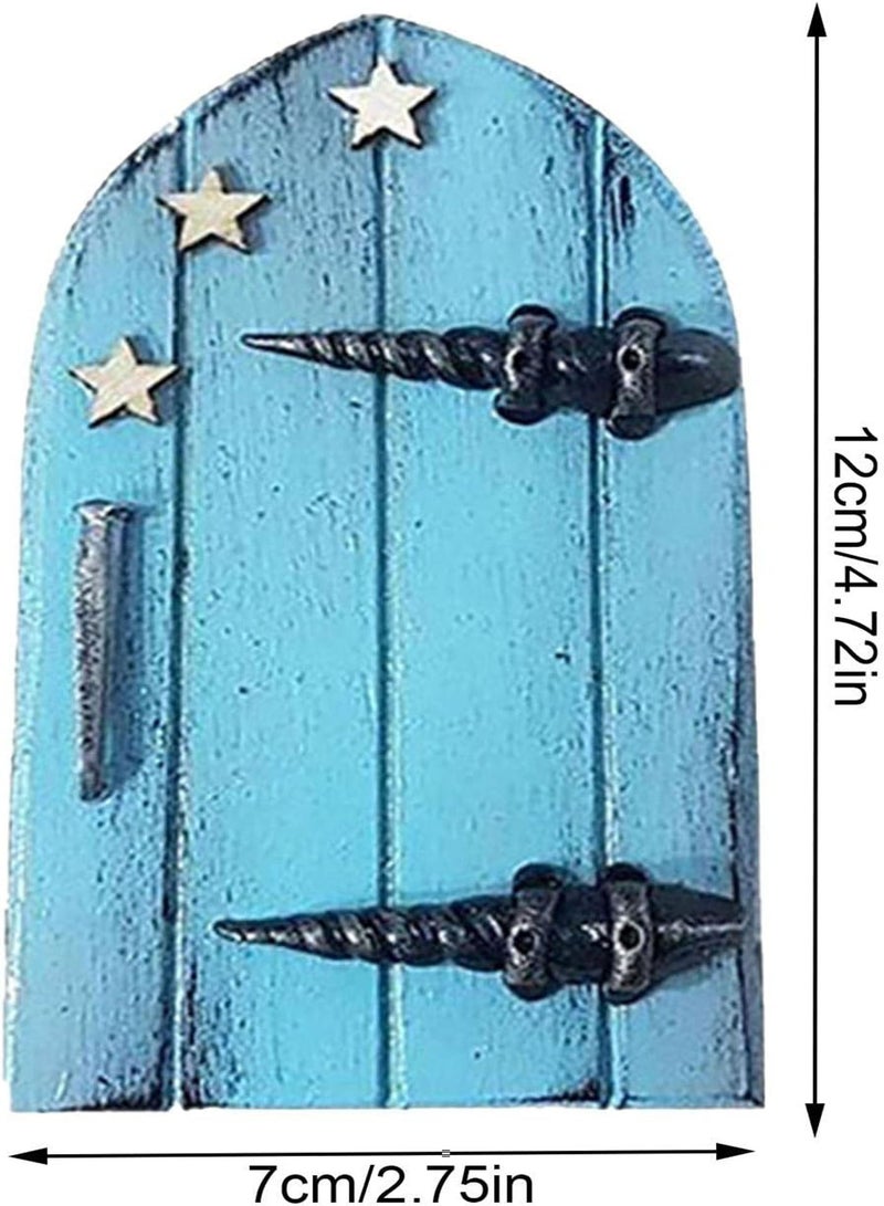 GGOOT Mini Elf Door | Fairy Doors Garden Sculpture Ornament,Miniature Door for Kids Room Wall Trees Yard Art, Outdoor Decor Accessories Indoors Outdoors Use Develop Creativity Expression Learning - Image 4