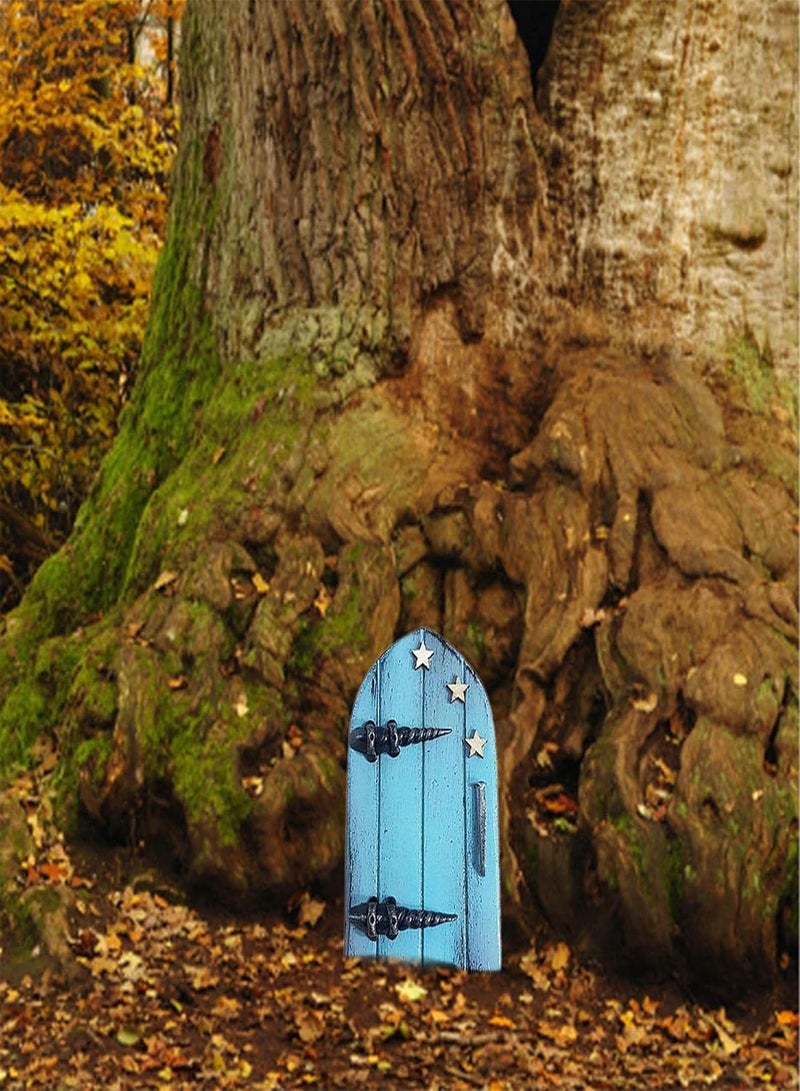 GGOOT Mini Elf Door | Fairy Doors Garden Sculpture Ornament,Miniature Door for Kids Room Wall Trees Yard Art, Outdoor Decor Accessories Indoors Outdoors Use Develop Creativity Expression Learning - Image 3