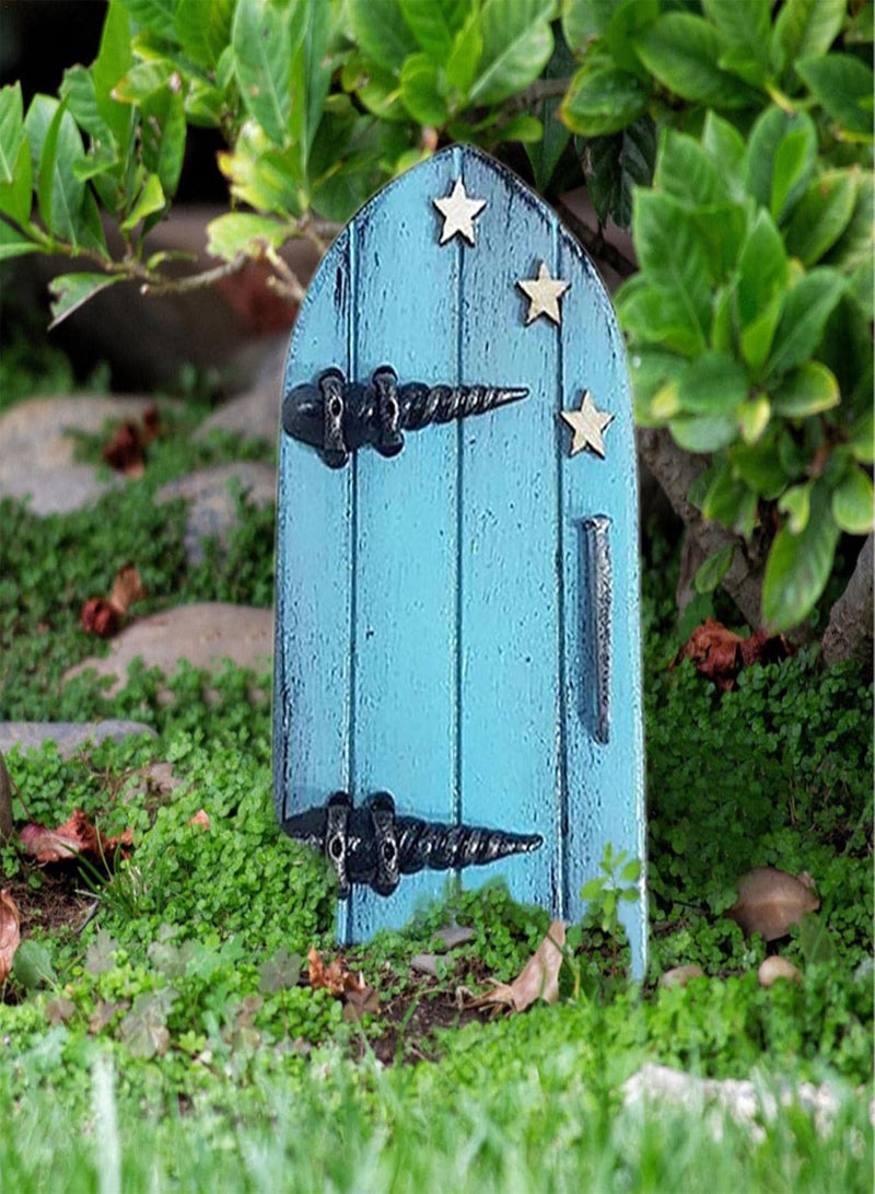 GGOOT Mini Elf Door | Fairy Doors Garden Sculpture Ornament,Miniature Door for Kids Room Wall Trees Yard Art, Outdoor Decor Accessories Indoors Outdoors Use Develop Creativity Expression Learning - Image 2