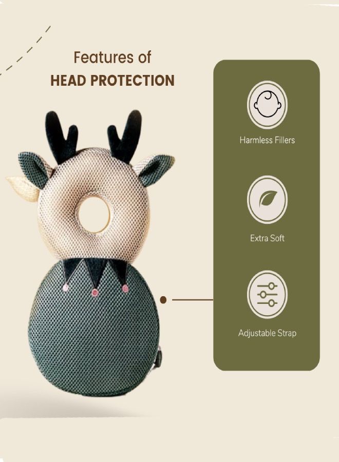 Baby Head Protector Toddler Breathable Walking Pillow Backpack Anti Fall Cushion Baby Safety Protection With Adjustable Elastic Shoulder Strap With (Knee Pad)  - Image 5