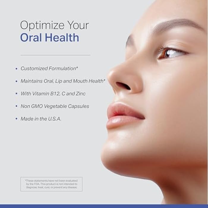 ANEW VITA L-Lysine Supplement with Vitamin B12 + C + Zinc for Lip, Mouth, and Oral Tissue Health - Enhanced Wellness Support - Non-GMO, Gluten-Free - Made in USA - 60 Vegetable Capsules, 500mg - Image 4