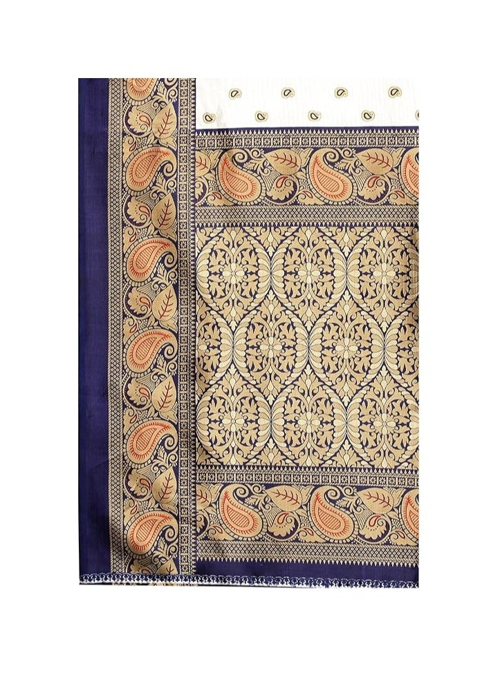 Accessorize Kingdom Women's Silk Saree With blouse piece  - Image 5