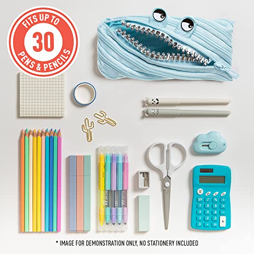 ZIPIT Grillz Pencil Case for Boys | Pencil Pouch for School, College and Office | Pencil Bag for Kids (Blue) - Image 4