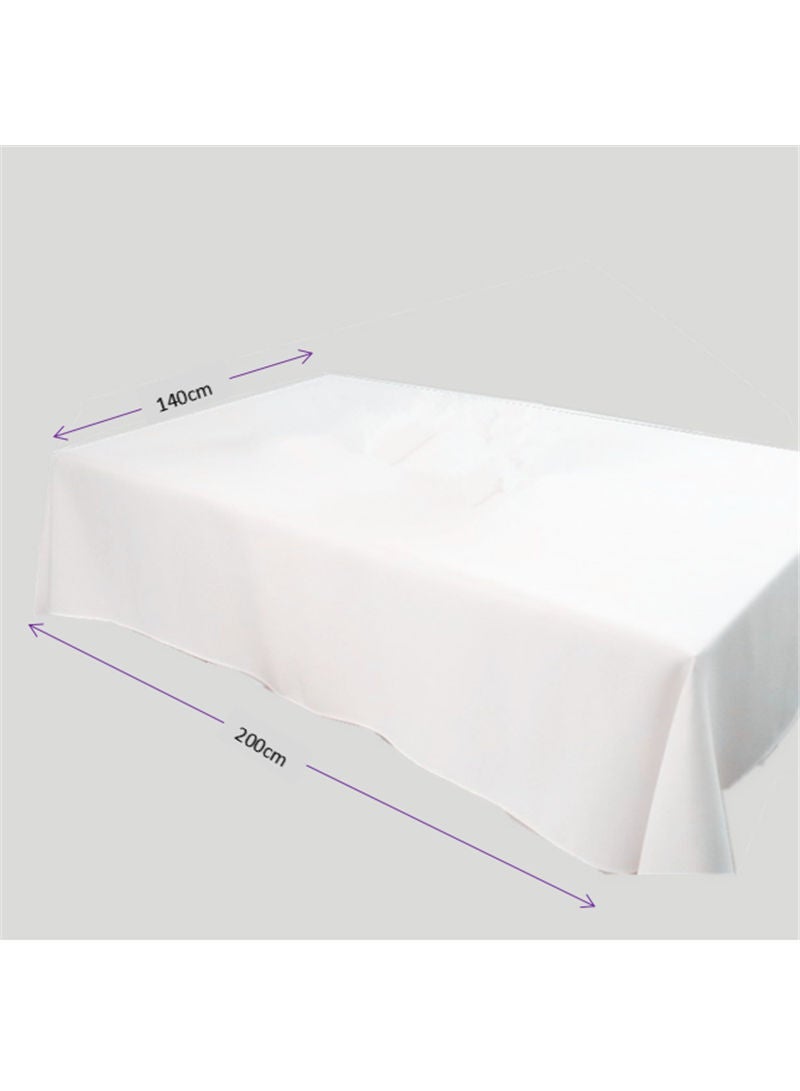 NIBEMINENT Love Pattern Print Waterproof Table Cloth White 140x200cm - Image 2