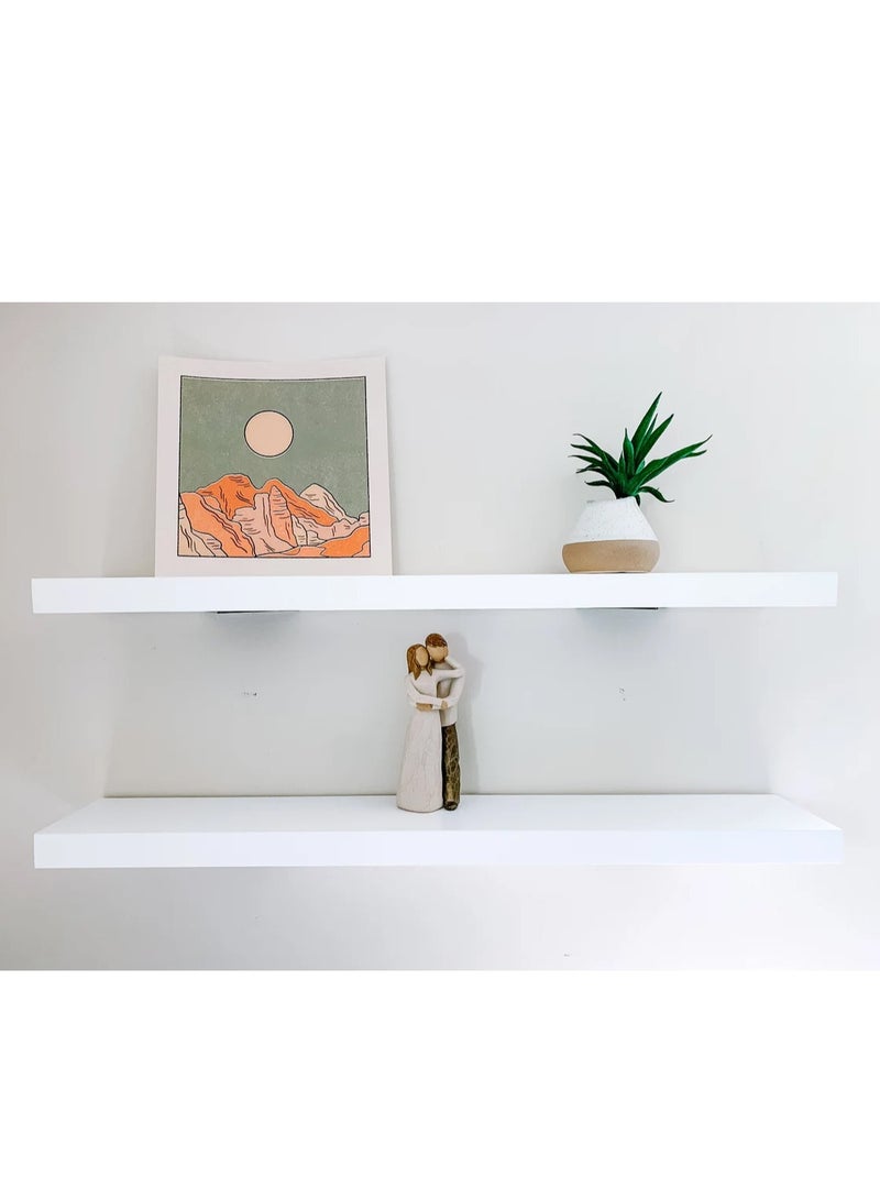 DubaiGallery Floating Shelves,Wall Mounted Shelf with Invisible Brackets,Wall Decor Display Shelves Storage Unit for Living Room,Bedroom,Kitchen  - Image 2