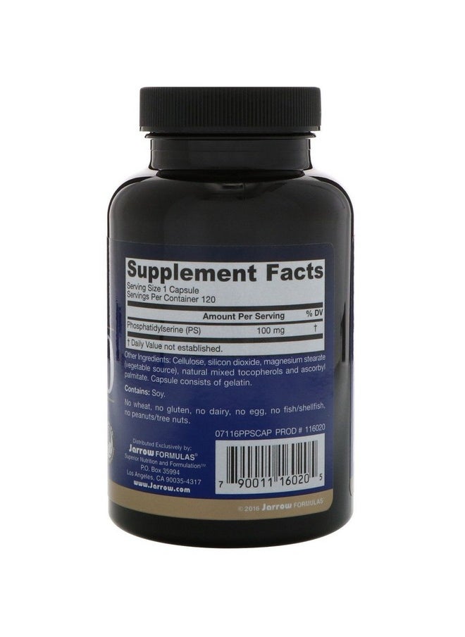 jarrow formulas Jarrow Formulas PS-100 Phosphatidylserine - 100 mg - 120 Capsules  - Image 2