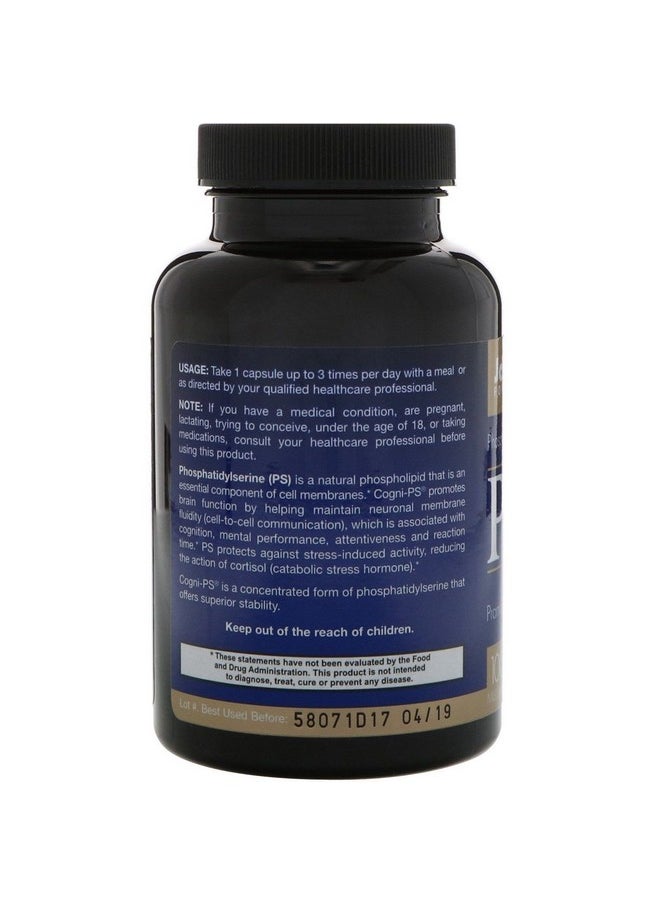 jarrow formulas Jarrow Formulas PS-100 Phosphatidylserine - 100 mg - 120 Capsules  - Image 3