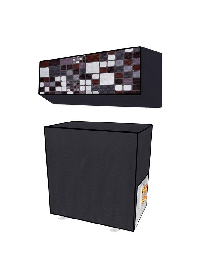 Kuber Industries Split AC Cover | PVC Square AC Cover | Outdoor Condenser AC Cover | AC Cover for Indoor & Outdoor | AC Cover for Dust Protection | 1.5 Ton Ac Cover | Gray - Image 1